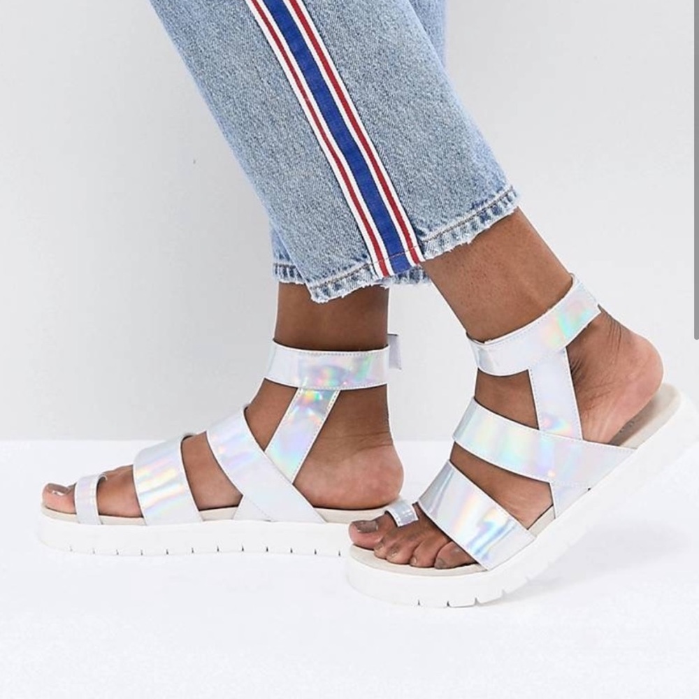 holographic sandals